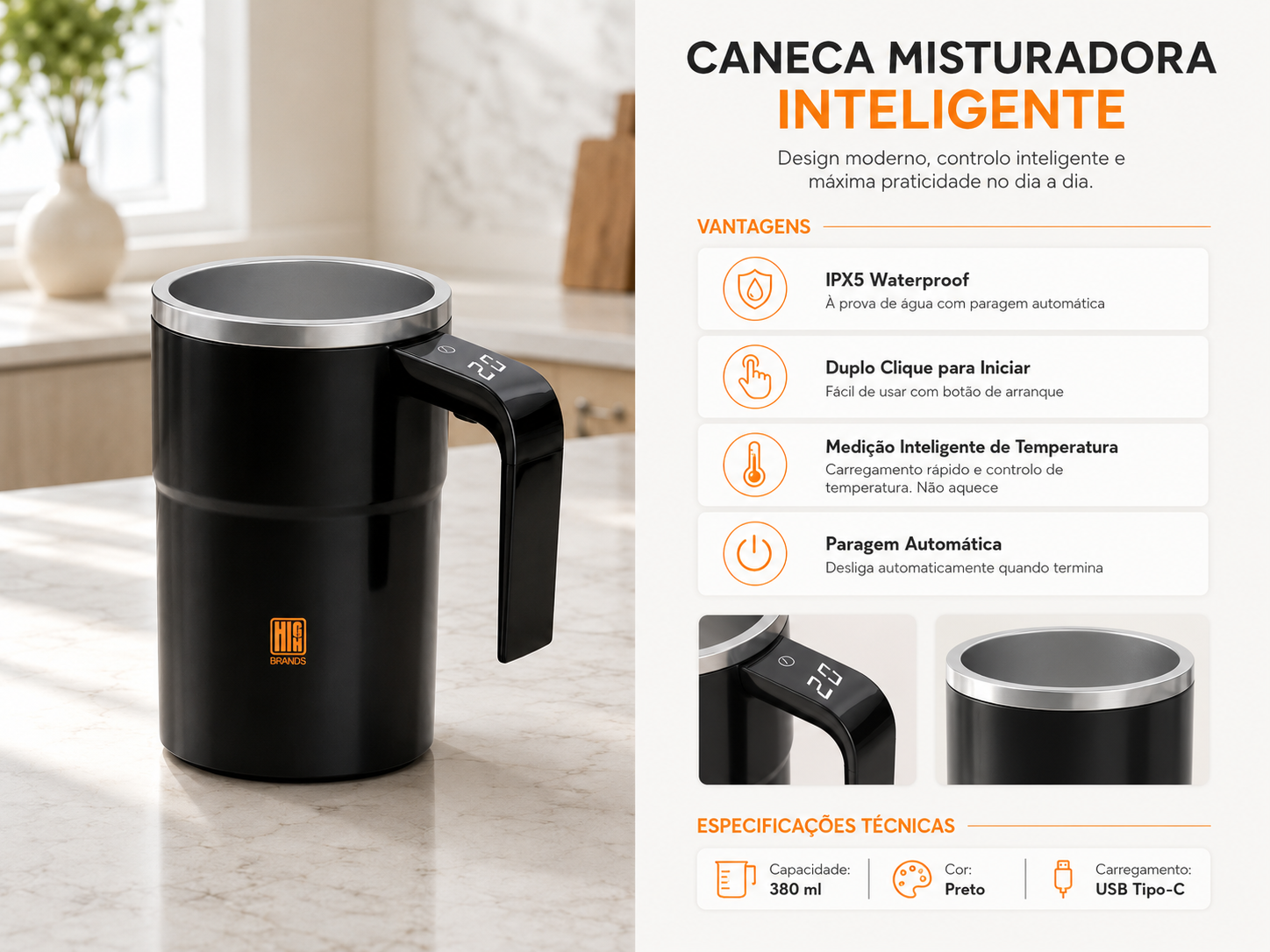 Caneca Automática com Misturador