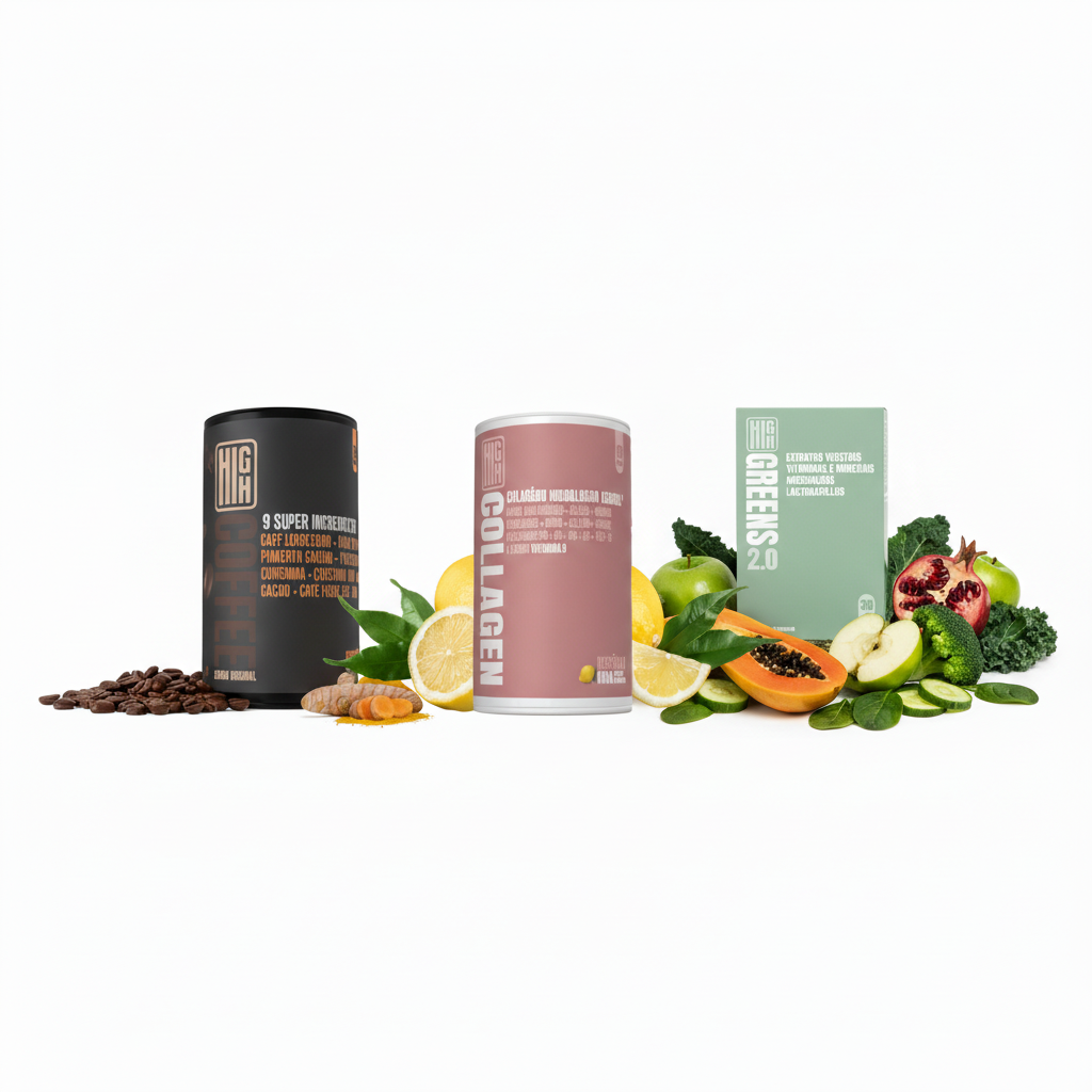 Trio Completo Wellness - High Coffee, High Collagen e High Greens 2.0