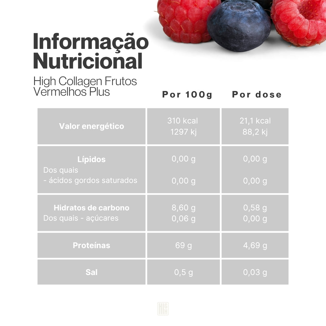 tabela nutricional highcollagen